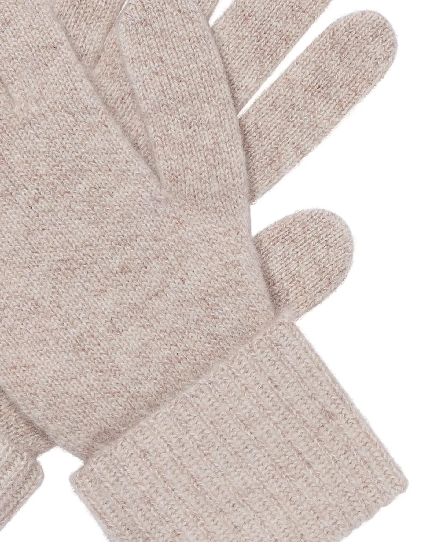 N.Peal Women's Plated Ribbed Cashmere Gloves*Women Gloves | Organic Cashmere