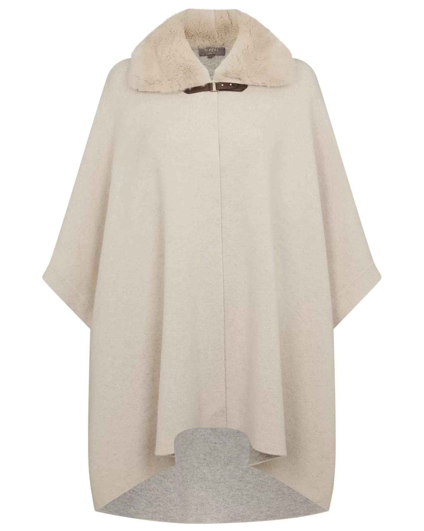 N.Peal Women's Rex Collar Cape*Women White | Natural