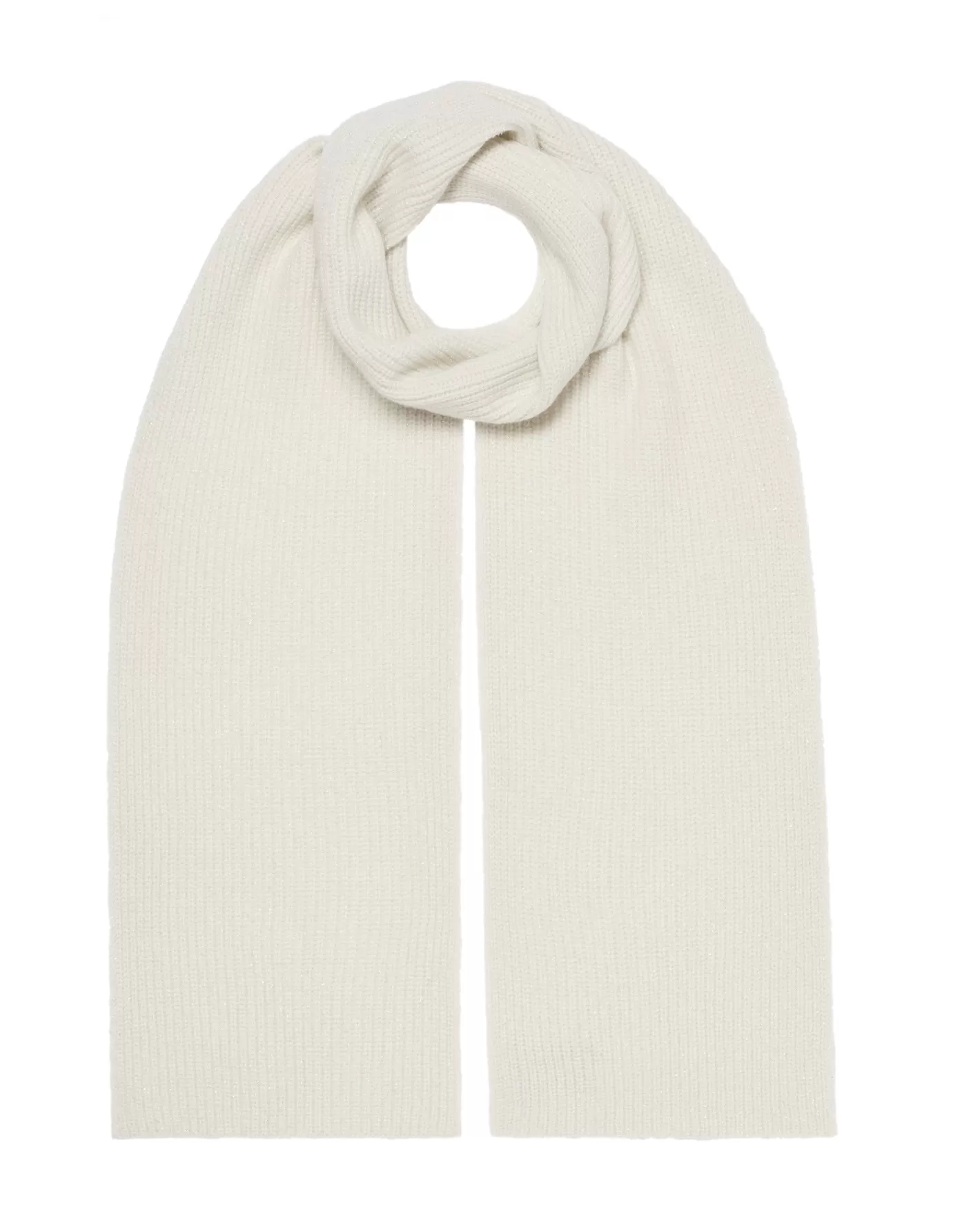 N.Peal Women's Ribbed Cashmere Scarf With Lurex*Women Cashmere Scarves