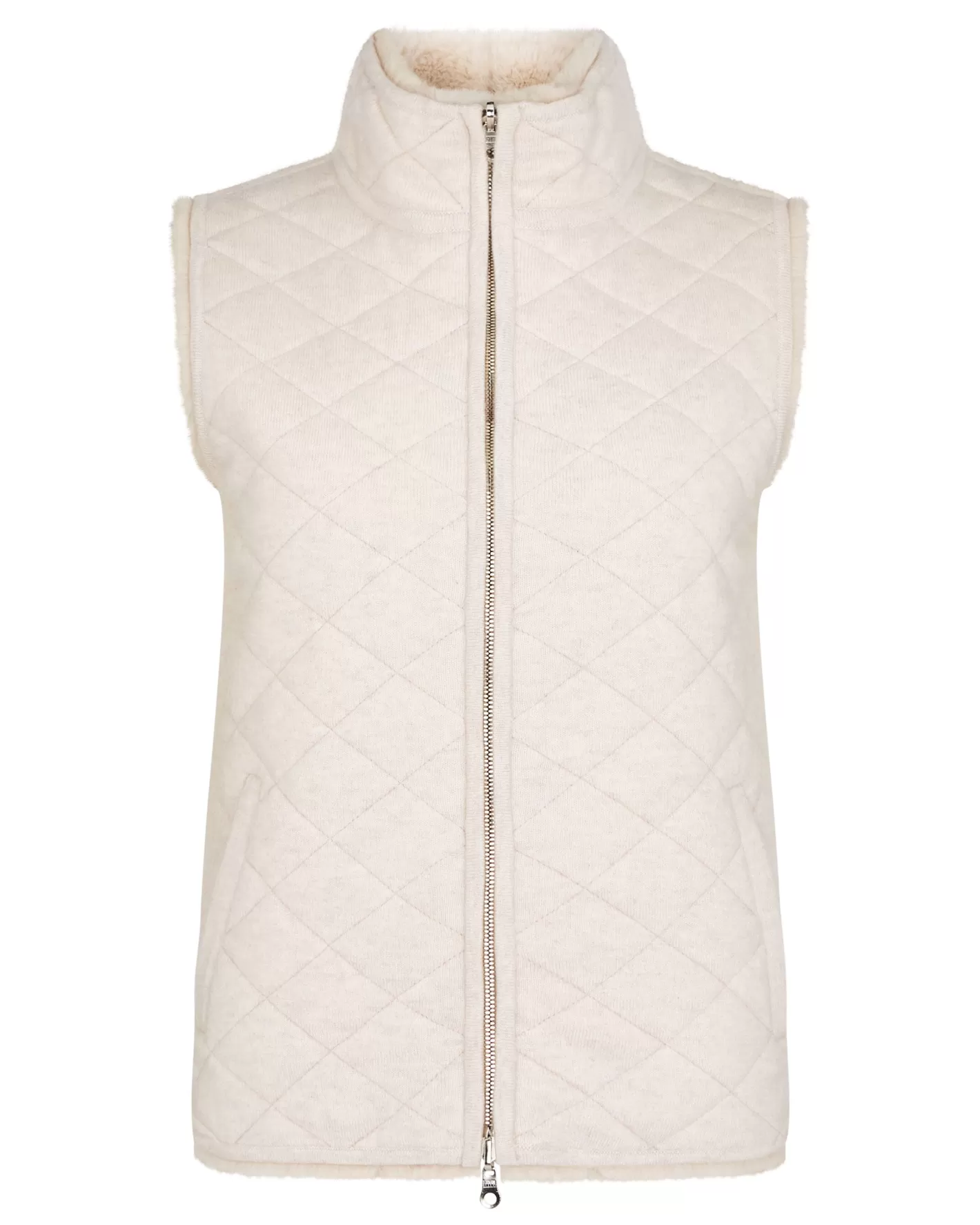 N.Peal Women's Robyn Fur Lined Cashmere Gilet*Women White | Natural